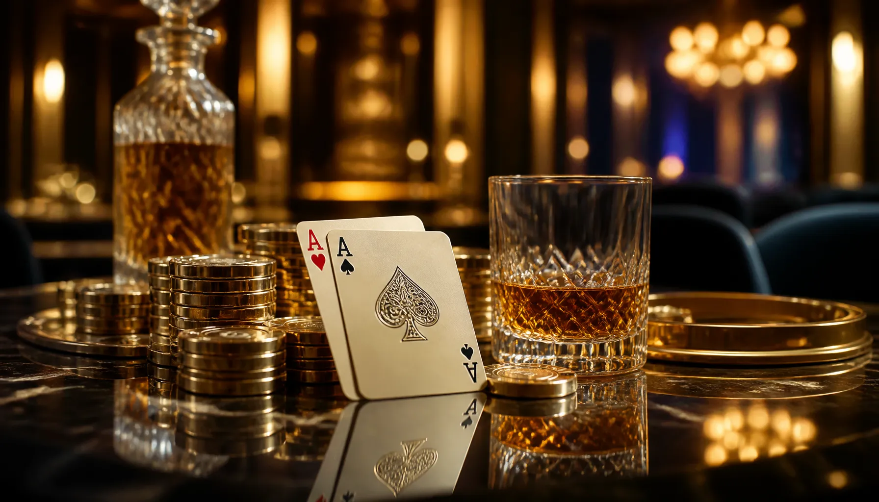 Fanned playing cards with a joker card on deep purple velvet surface under dramatic cinematic lighting