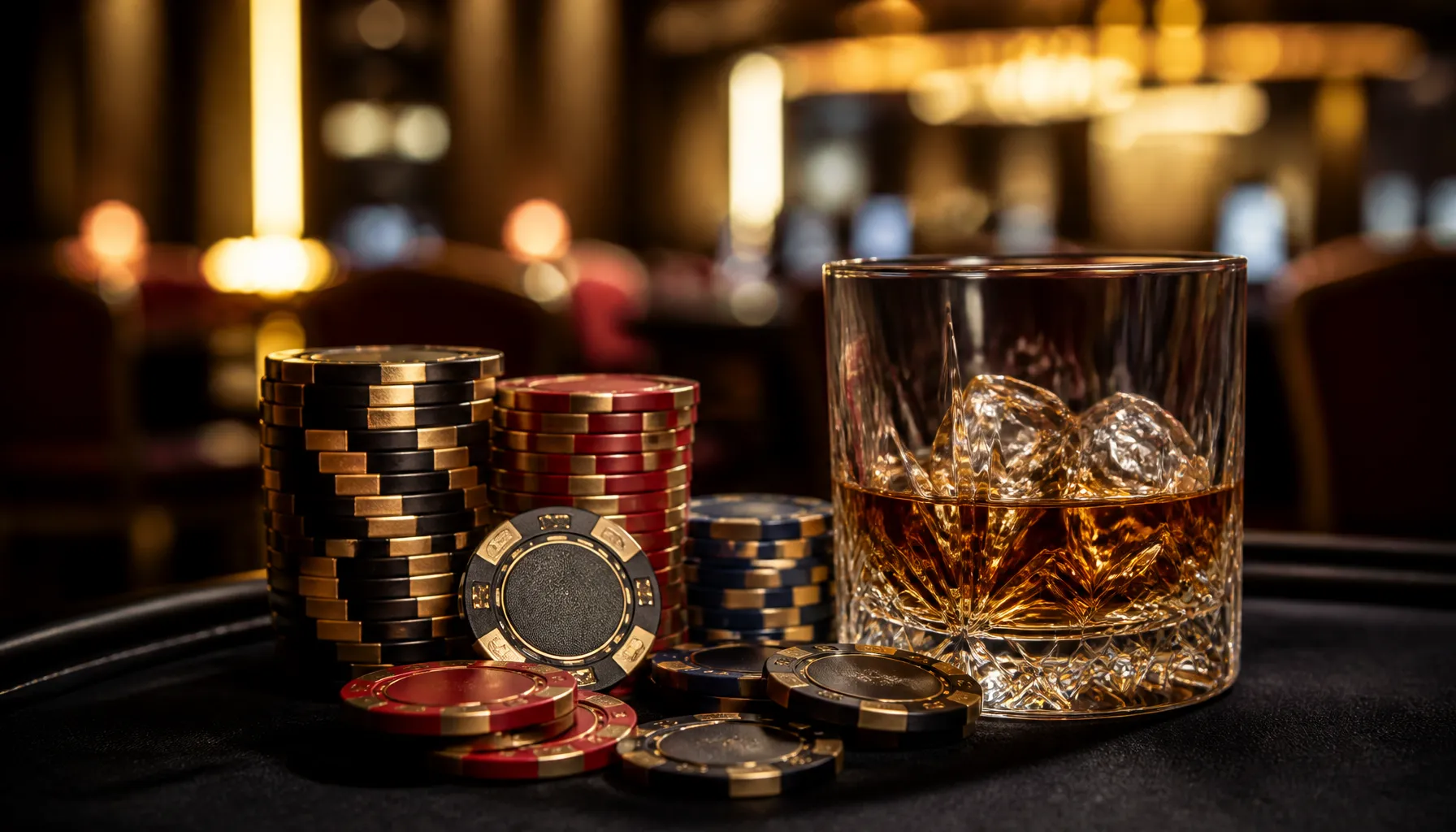 Fanned playing cards with a joker card on deep purple velvet surface under dramatic cinematic lighting